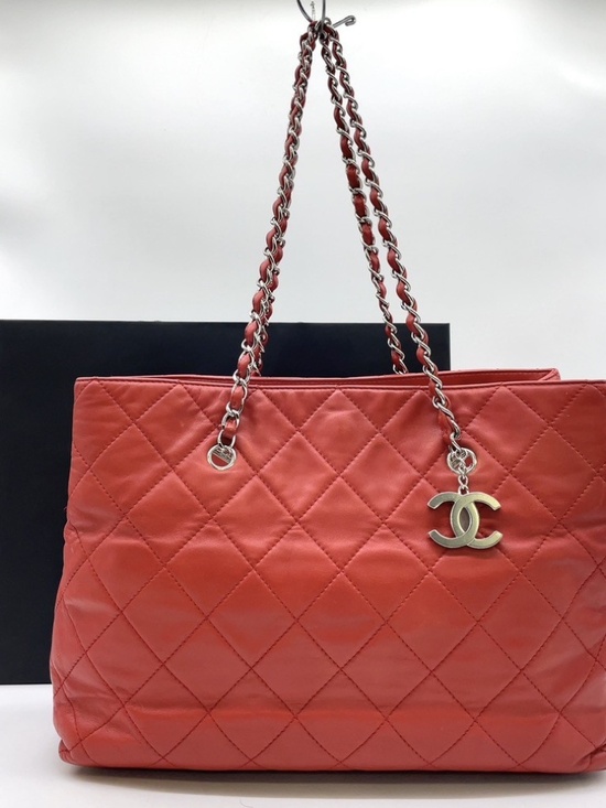 CHANEL Handbags - Chanel Coco Red Leather Tote